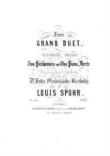 Sonate für Klavier Nr.1 in As-Dur, Op.125: Version für Klavier, vierhändig by Louis Spohr