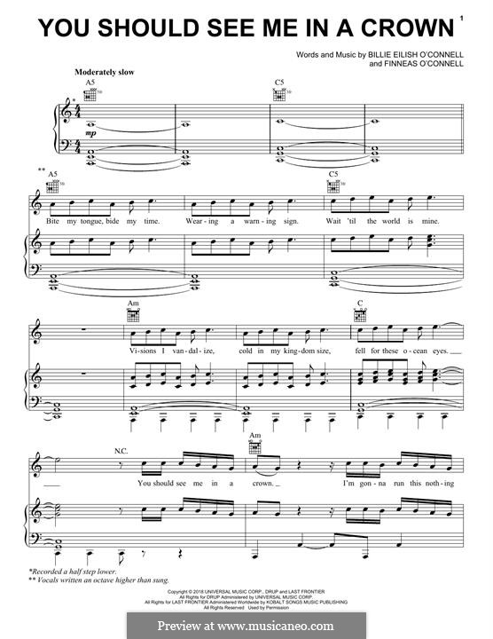 You Should See Me In A Crown Von F O Connell B Eilish Auf Musicaneo You Should See Me In A Crown Von F O Connell B Eilish Auf Musicaneo