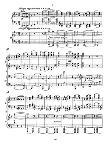 Konzert für Klavier und Orchester Nr.2 in B-Dur, Op.83: Teil II. Version für zwei Klaviere, vierhändig by Johannes Brahms