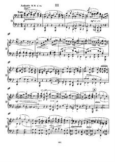 Konzert für Klavier und Orchester Nr.2 in B-Dur, Op.83: Teil III. Version für zwei Klaviere, vierhändig by Johannes Brahms
