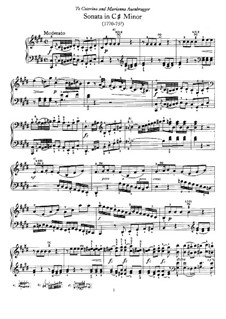 Sonate für Klavier Nr.49 in cis-Moll, Hob.XVI/36: Für einen Interpreten by Joseph Haydn