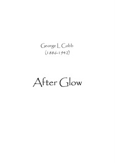 After Glow: For wind quintet by George L. Cobb