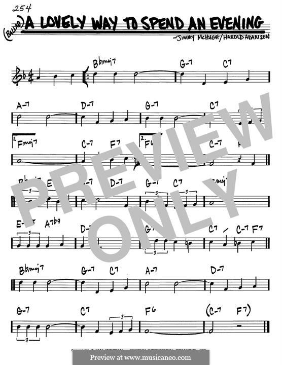 A Lovely Way to Spend an Evening (Frank Sinatra): Melodische Linie by Jimmy McHugh