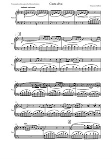Casta diva: Für Klavier by Vincenzo Bellini