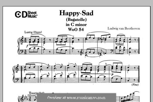 Lustig-Traurig, WoO 54: Für Klavier by Ludwig van Beethoven