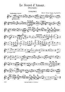 Le secret d'amour, Op.32 No.1: For string quartet – violin I part by Bruno Oscar Klein
