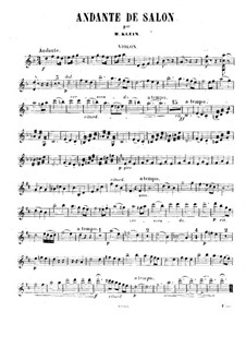 Andante de salon for Piano, Violin (or Cello) and Organ: Violinstimme by Manuel Klein