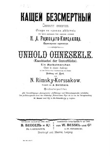 Kaschtschei, der Unsterbliche: Vollpartitur by Nikolai Rimsky-Korsakov