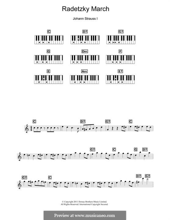 Radetzky-Marsch, Op.228: Für Klavier by Johann Strauss (Vater)