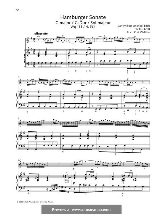 Hamburger Sonate: Hamburger Sonate by Carl Philipp Emanuel Bach