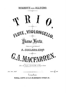 Trio für Flöte, Сello und Klavier: Vollpartitur by Sir George Alexander Macfarren
