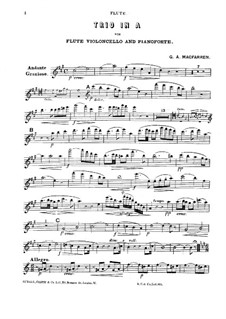 Trio für Flöte, Сello und Klavier: Flötenstimme by Sir George Alexander Macfarren