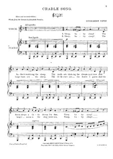Cradle Song: Wiegenlied by Ethelbert Woodbridge Nevin