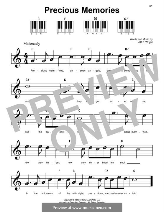 Precious Memories: Für Klavier by J. B. F. Wright