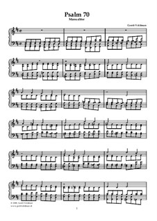 Psalm 70 (manualiter): Psalm 70 (manualiter) by Gerrit Veldman