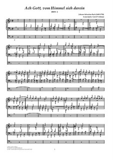 Ach Gott, vom Himmel sieh darein: Für Orgel by Johann Sebastian Bach