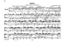 Klaviertrio Nr.2 in c-Moll, Op.66: Version für Klavier, vierhändig by Felix Mendelssohn-Bartholdy