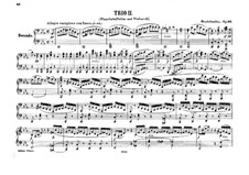 Klaviertrio Nr.2 in c-Moll, Op.66: Version für Klavier, vierhändig by Felix Mendelssohn-Bartholdy