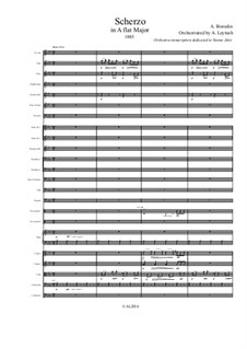 Scherzo in As-Dur: For symphonic orchestra – score only by Alexander Porfiryevich Borodin