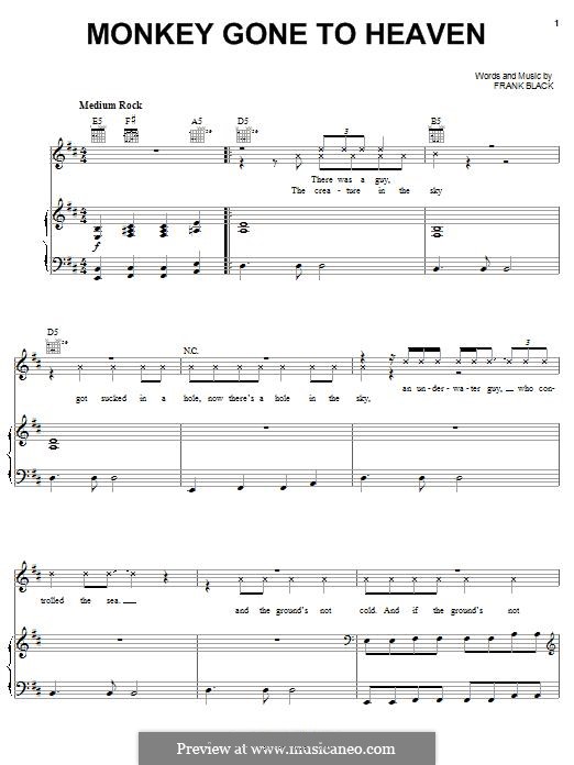 Monkey Gone to Heaven (The Pixies): Für Stimme und Klavier (oder Gitarre) by Black Francis