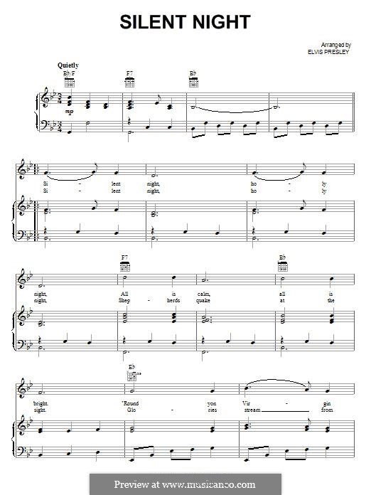 Vocal version: Für Stimme und Klavier (oder Gitarre) by Franz Xaver Gruber