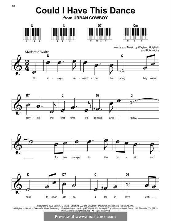 Could I Have This Dance (Anne Murray) von B. House, W. Holyfield auf ...