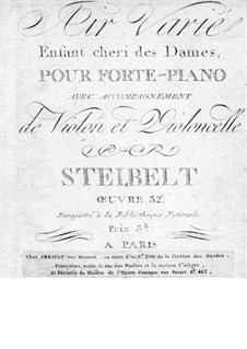 Air varié 'Enfant cheri des Dames', Op.32: Klavierstimme by Daniel Steibelt