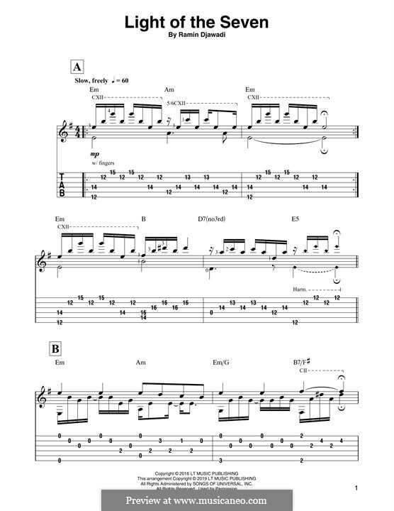 Light of the Seven (from 'Game of Thrones'): Für Gitarre by Ramin Djawadi
