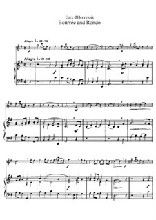 Bourrée und Rondo: Bearbeitung für Flöte und Klavier by Louis de Caix d'Hervelois