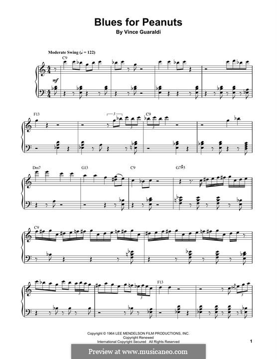 Blues for Peanuts: Für Klavier by Vince Guaraldi
