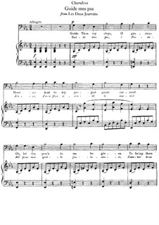 Die zwei Tage: Guide mes pas, für Stimme und Klavier by Luigi Cherubini