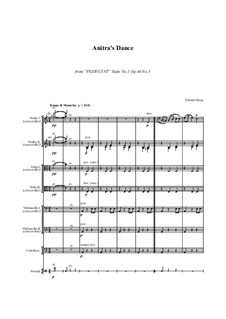 Suite Nr.1. Anitras Tanz, Op.46 No.3: For string orchestra - score and parts by Edvard Grieg