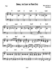 Sarah, the Light in Your Eyes: Klavierstimme by Kevin Phillips