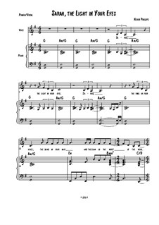 Sarah, the Light in Your Eyes: Klavierauszug mit Singstimmen by Kevin Phillips