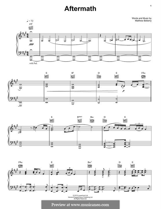 Aftermath (Muse): Für Stimme und Klavier (oder Gitarre) by Matthew Bellamy