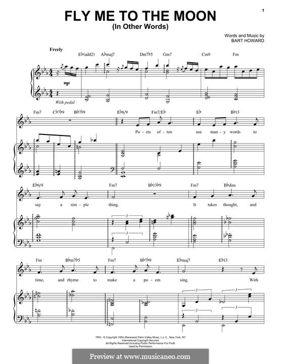 Vocal version: Für Stimme und Klavier by Bart Howard