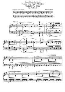 No.24 Wade in the Water: Für Klavier by Samuel Coleridge-Taylor