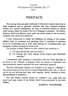 Vierzig Lektionen für Kontraalt oder Bass, Op.17: Nr.1-25 Heft I by Giuseppe Concone