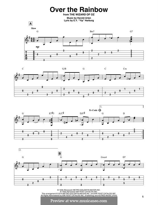 Instrumental version: Für Gitarre mit Tabulatur by Harold Arlen