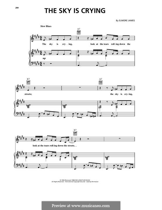 The Sky Is Crying: Für Stimme und Klavier (oder Gitarre) by Elmore James