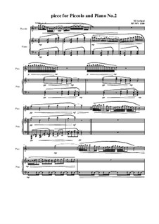 Piece for Piccolo and Piano No.2, MVWV 1300: Piece for Piccolo and Piano No.2 by Maurice Verheul