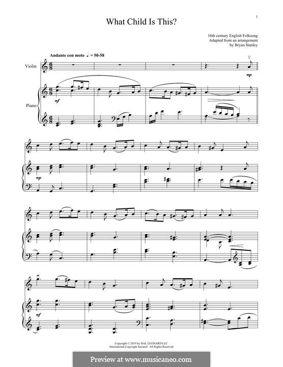 Two instruments version: Für Violine und Klavier by folklore