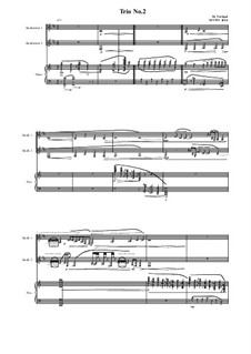 Trios for 2 Bass clarinets and piano: Trio No.2, Vol.1, MVWV 1014 by Maurice Verheul