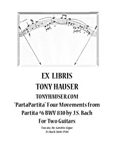 Partita für Tasteninstrument Nr.6 in e-Moll, BWV 830: Arrangement for two guitars by Johann Sebastian Bach