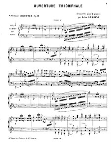 Ouverture Triomphale: Für zwei Klaviere, vierhändig – Klavier II by Clément Broutin