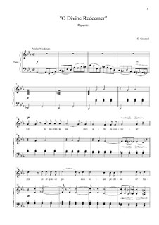 O Divine Redeemer (Repentir): Für Stimme und Klavier by Charles Gounod