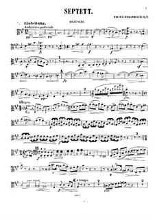 Septett für Bläser, Streicher und Klavier, Op.7: Violastimme by Fritz Steinbach