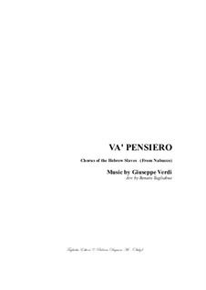 Va' Pensiero (Chorus of the Hebrew Slaves): For brass quartet with parts by Giuseppe Verdi
