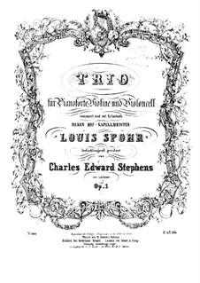 Klaviertrio in F-Dur, Op.1: Violinstimme by Charles Edward Stephens