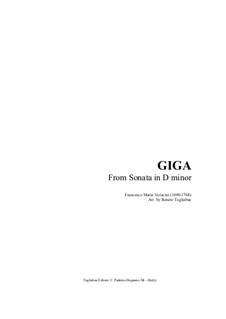 Giga dalla Sonata in Re min. Arr. for Violin and piano: Giga dalla Sonata in Re min. Arr. for Violin and piano by Francesco Maria Veracini